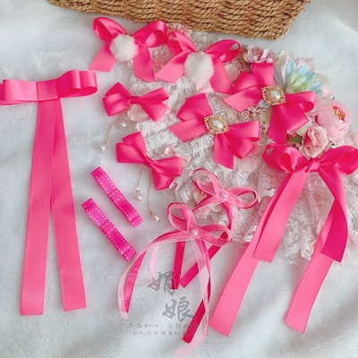 taobao agent Red fuchsia hair accessory, Lolita style