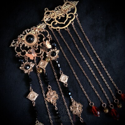 taobao agent Lolita big bow wild object Chinese wind Lolita chest accessories golden lock edge fixture decorative chest lock
