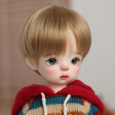 taobao agent [Sales] BJD baby with wig high temperature shots 6 cents 4 cents 3 points, uncle three -seven points black short hair