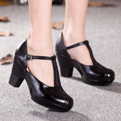 Три шага шаг шаг Plaza Dance Shoes Женская каблука с толстой дружбой Dance Shoe Shoph