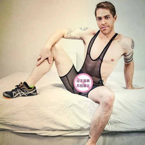 Сеть пряжа пижама мужская сексуальная перспектива сексуальное белье мужская страсть и прозрачная соединенная соединенная подключенная соблазнительная дразнивая мужчина