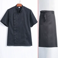 Черная футболка, фартук, короткий рукав