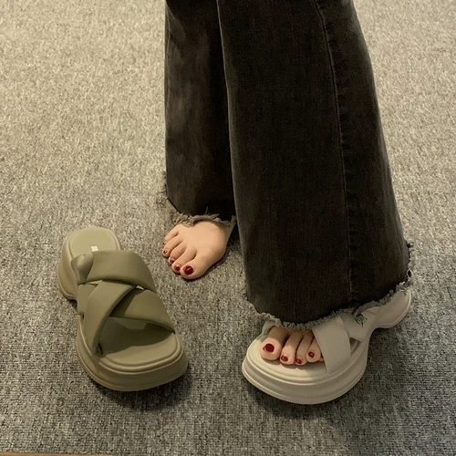 贾不假 Тапочки, летняя обувь, летние высокие сандалии на платформе, слайдеры