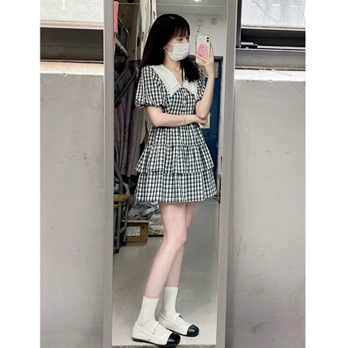 Кукла, летнее платье, юбка, свежий милый корсет, кукольный воротник, А-силуэт