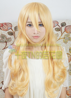 taobao agent Ten Night TN April is your lies, Gongyuan Xun Cos wigs of deep milk gold curly hair