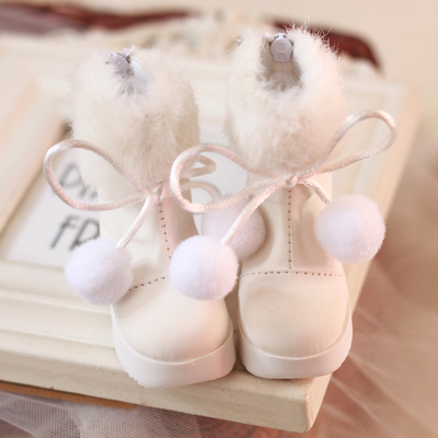 taobao agent BJD shoes leather boots boots, hairball, snow, snow boots 4 minutes, 1/4 3 minutes, 1/3 white SD full free shipping