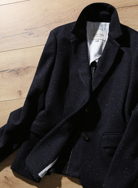 [mldxz001]茉莉雅集感性调和 雪花纷飞 高品格彩点羊毛混纺西装