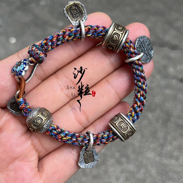 Браслет ручной работы, серебро 925 пробы