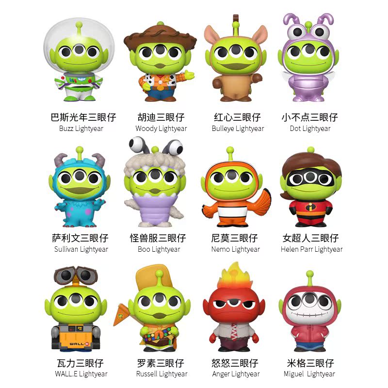 Funko Pop 迪士尼正版周边变装三眼仔盲盒巴斯光年胡迪手办公仔