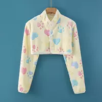 Фланелевые желтые отпечатки рук и ног