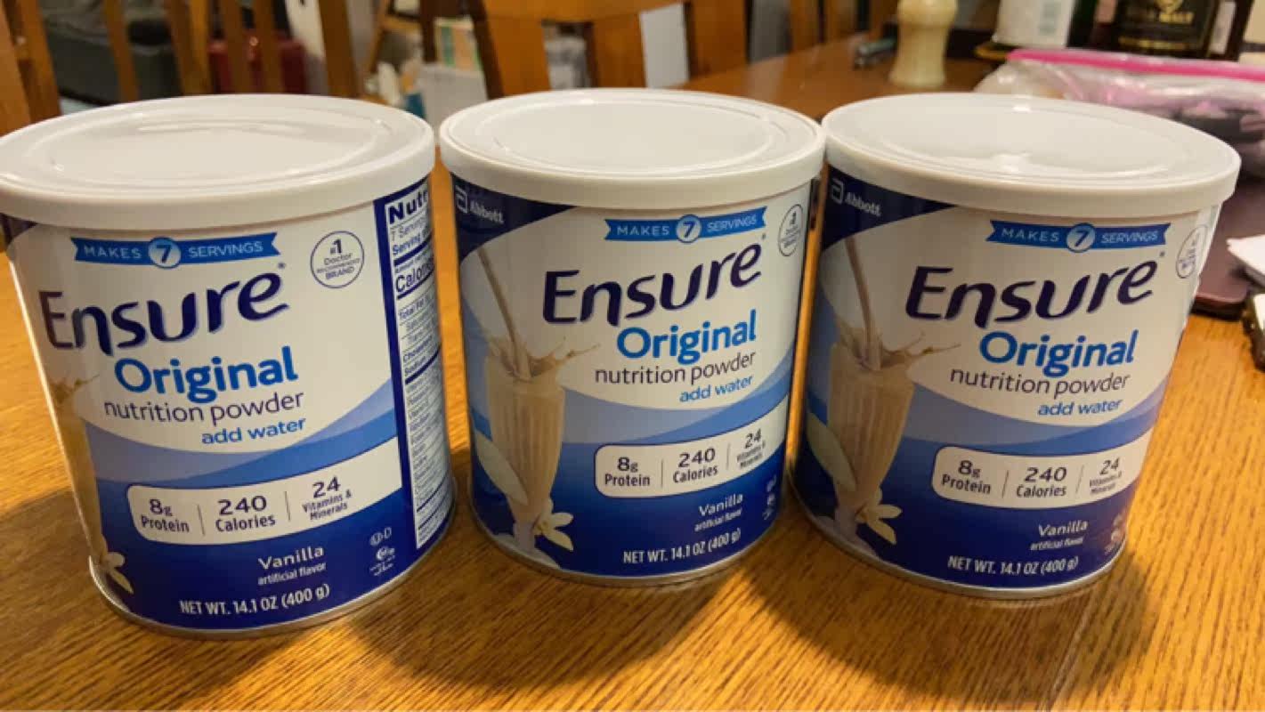 美国直邮 ensure/雅培安素高钙成人老年人高营养奶粉 香草味 397g