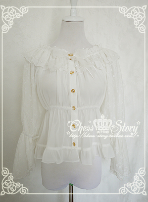 taobao agent [Le Printemps] Spring Sonato Series Falling Shoulder Chiffon Little Ji Jileto shirt