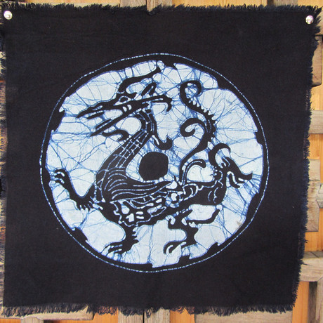 云南特色手工艺蜡染画壁挂 四大神兽青龙 四方平安 传统复古