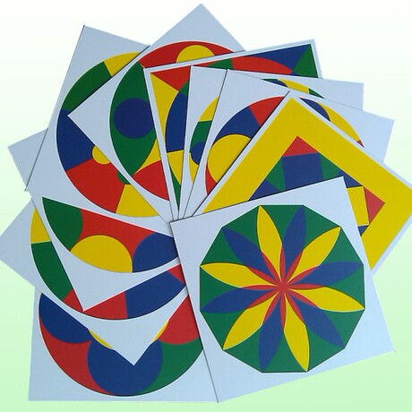 七田式曼陀罗卡片右脑开发视觉记忆训练卡 黄卡 三色卡残像卡包邮