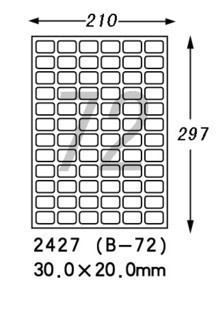 

Самоклеющаяся этикетка 2427 B-72)