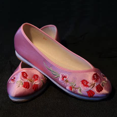【千层底单鞋】_民族风绣花鞋图片_老北京布鞋价格_搭配分享 - 爱逛街