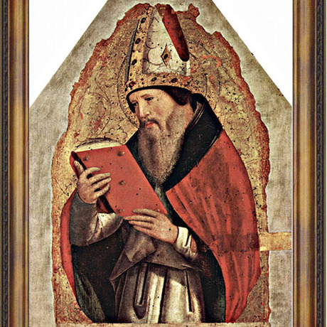 装饰画有框画世界名人书房挂画挂历画像宣传画奥古斯丁