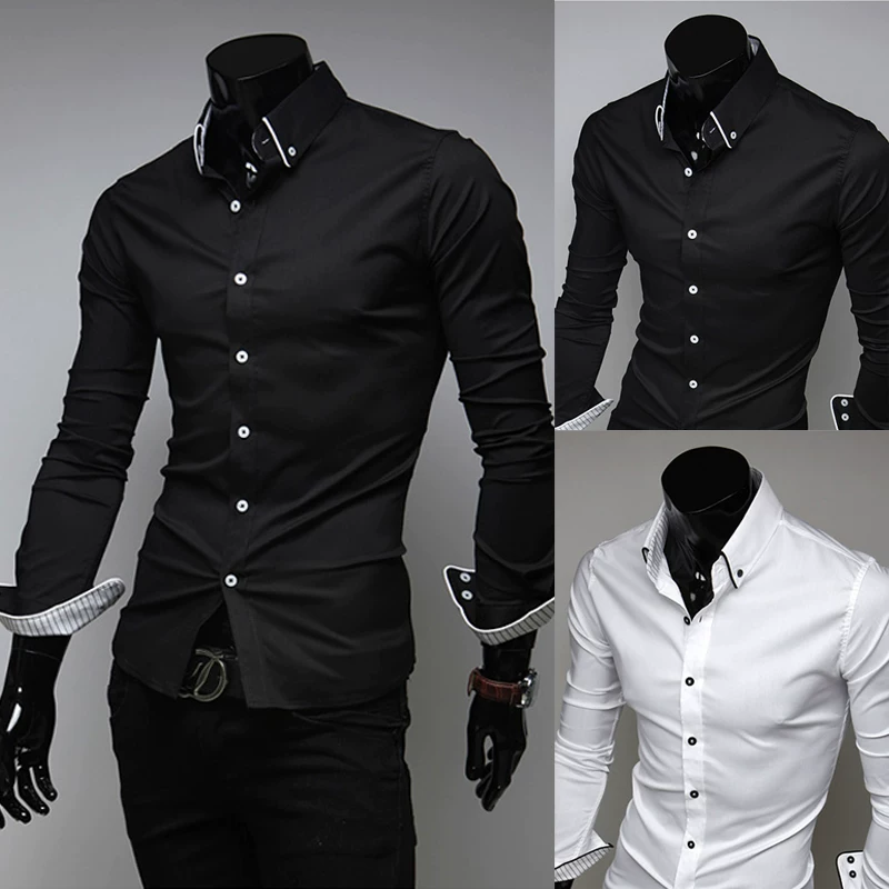 (Кросс-бордерная торговля), рубашка, модная лента, slim fit