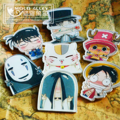 taobao agent [Meng Department] Anime Acrylic badge_ 【【/silly white/silver sauce/faceless person/Qiaoba scissors hand