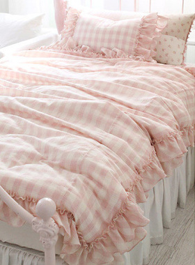 『韩国代购』时光感觉 优雅且温暖的柔和色调秋冬超柔床品