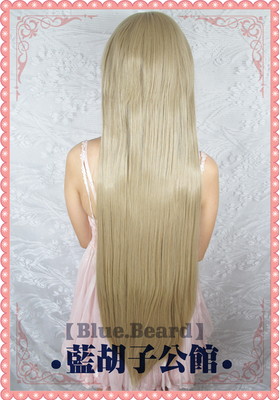 taobao agent [Blue Beard] COS wig/ basic linen color 100cm long straight straight/ high temperature silk