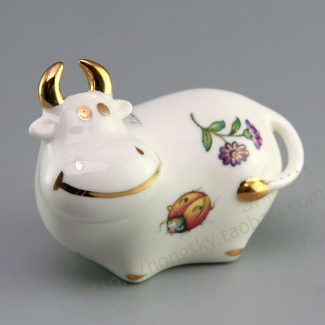 生肖王 陶瓷骨瓷12生肖 牛 属相 生肖 现代家居工艺品风水摆件