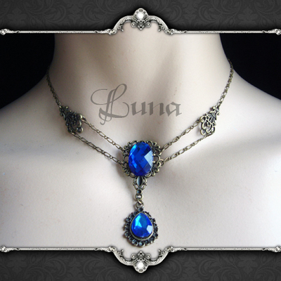 taobao agent Gloria ｜ Queen Eugene handicraft necklace Gothic vampire neck decoration retro short clavicle chain