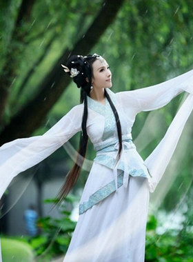 惊鸿舞服装 古装水袖服装 踏歌服装 舞蹈水袖服装 水袖 甄嬛传服