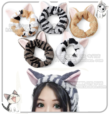 taobao agent Free shipping soft girl super cute cat ear bundle hair with a washband, a softened and three -dimensional in -6 in -three -in