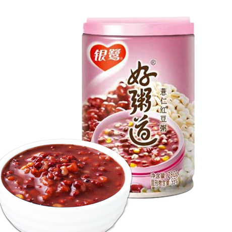 【天猫超市】银鹭好粥道薏仁红豆粥 280g 八宝粥 休闲零食罐装