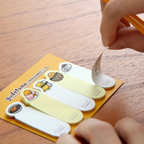 gudetama 日本可爱创意蛋黄君懒蛋蛋手指便签贴n次贴便条纸便利贴