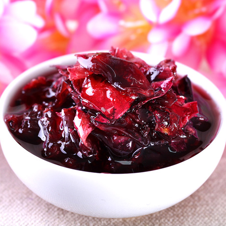 玫瑰糖蜂蜜玫瑰花酱400g*2罐装云南鲜花手工花酿果酱滇园玫瑰酱