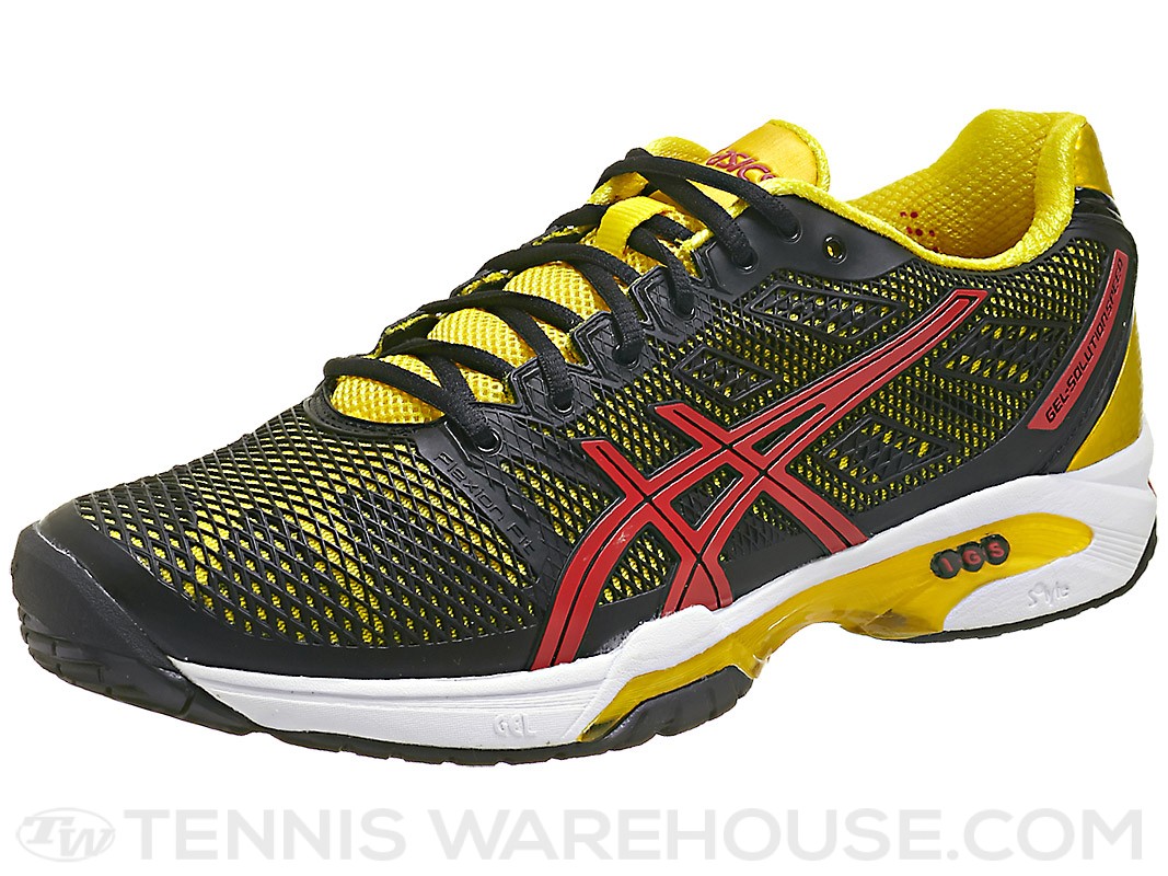 

Кроссовки для тенниса Asics Gel Solution Speed Bk/Red/Yellow Men's Shoes