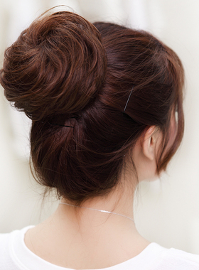 假发女发包丸子头假发髻甜甜圈新娘盘头假逼真假发圈古装舞台造型