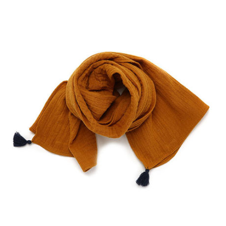 2017春秋冬韩国直邮正品代购minkmui流苏麦穗纯色儿童围脖巾四色