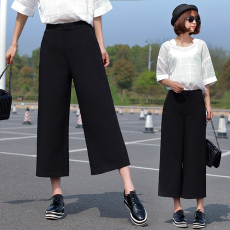 【夏季新款甩裤】_女宽松九分裤图片_夏季女甩裤价格_搭配分享 - 爱
