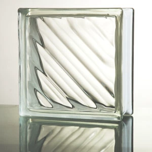 Узор воды в тени Полый стеклянный кирпич Shanghai Real -sitese Inspection Производитель стеклян