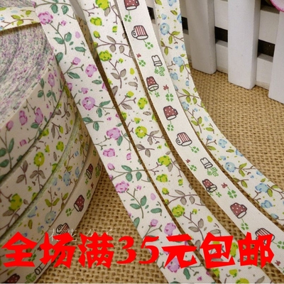 taobao agent DIY fabric patchwork pure cotton strap handmade bag label cartoon full cotton printed auxiliary materials 1 meter