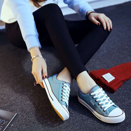 【女白色布鞋】_系带单鞋图片_韩版潮休闲鞋价格_搭配分享 - 爱逛街