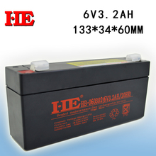 HE 6V3.2AH蓄电池电瓶6V3AH战神环宇四轮定位仪电子称电池免维护
