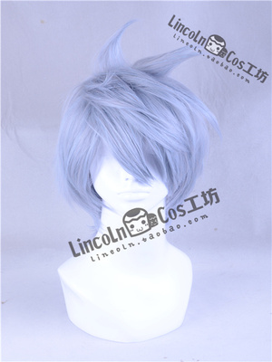 taobao agent Blood Stealing/Xiaolu/Gray Blue Polymal Boy Fold/Anime Equipment COSPLAY wig
