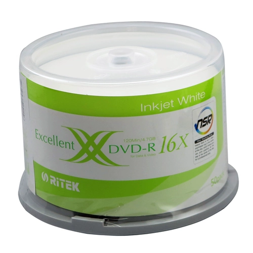4.7G Печатный диск. Пустое запись записи 铼 ritek 16xdvd-r может печатать 50 планшетов