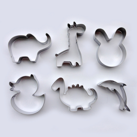 新品热卖 可爱动物 进口不锈钢切模具 饼干模具烘培工具卡通套装