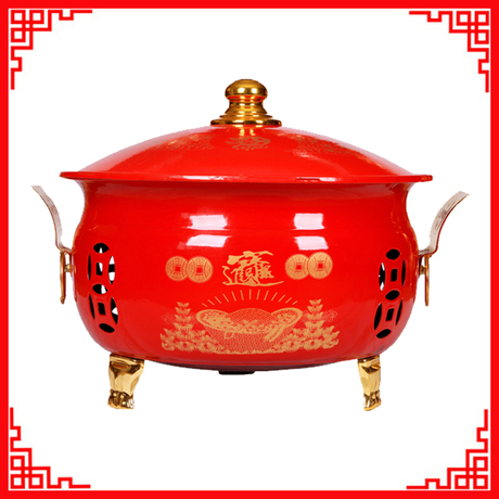 加厚搪瓷烧宝桶烧纸炉化金桶元宝炉烧纸桶焚化炉聚宝盆化宝炉