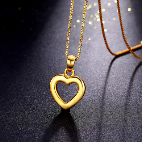 【心形项链】_黄金足金吊坠图片_金心形项链价格_搭配分享 - 爱逛街