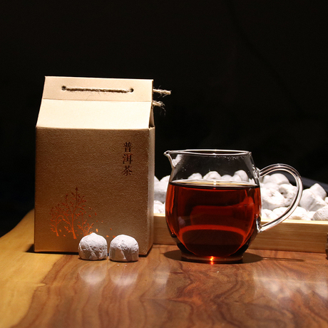 拍下240 陈年普洱茶老熟茶98年勐海特级干仓迷你小沱汤厚水滑包邮