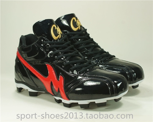 Софтбольная классическая красная бейсбольная обувь, с шипами, сделано на заказ