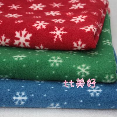 taobao agent Christmas Printing Snowflake Single Velvet Fochri, Handmade DIY Doll Doll Scarf Hat Background Cloth