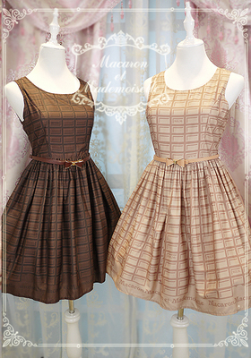 taobao agent [Le Chocolat] Vice Brand M & M Mataron Chocolate Series JSK Vests Dress