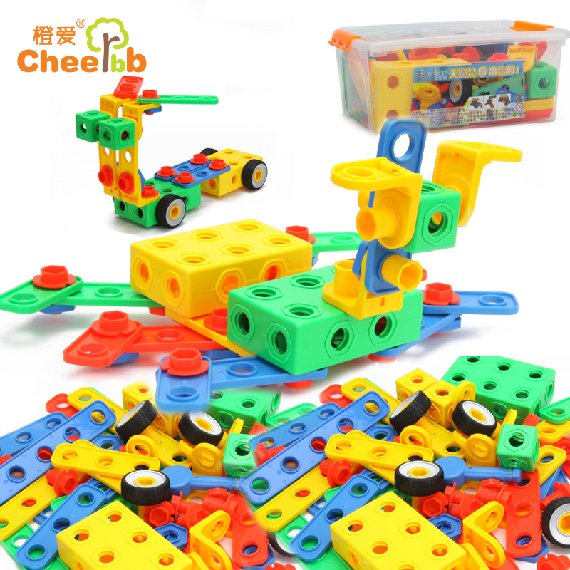 【双11预售】儿童拆装拧螺丝螺母拼装组合益智玩具车4-6岁男孩